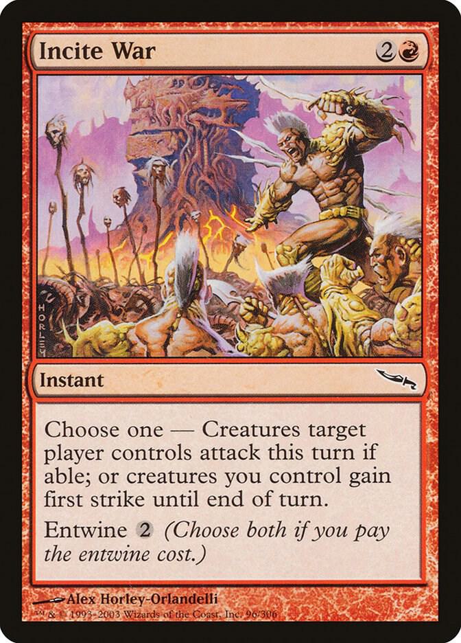 Incite War 96 card from Mirrodin