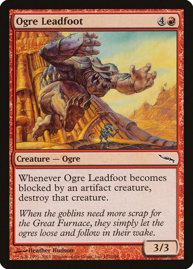 Ogre Leadfoot 102 card from Mirrodin