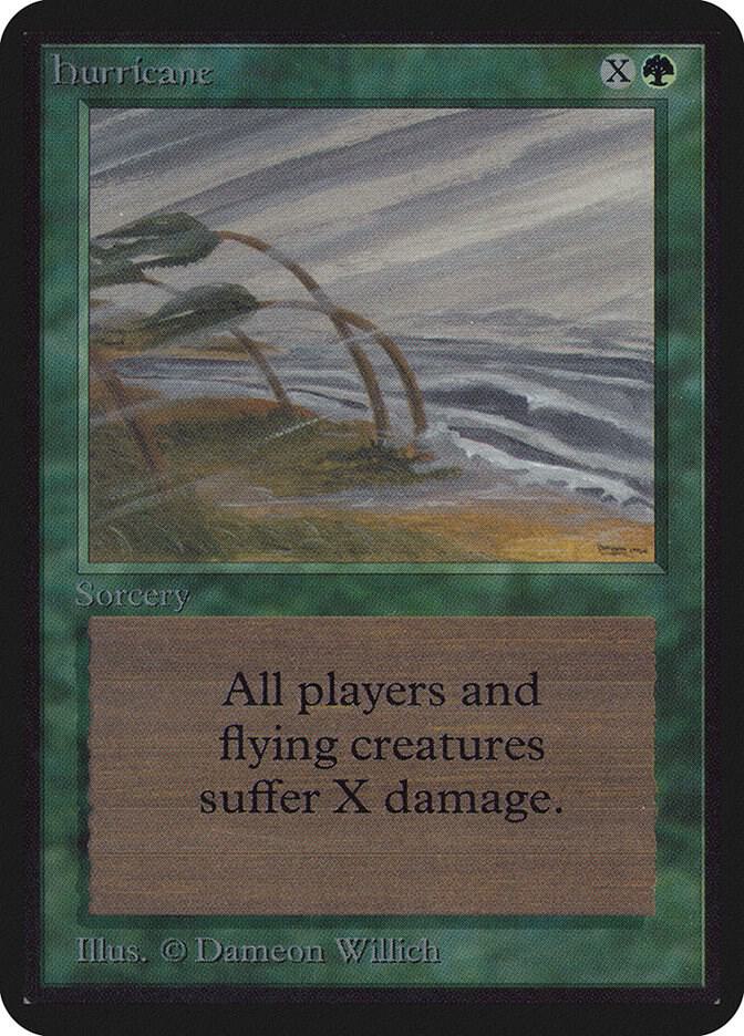 Hurricane card from Alpha Edition
