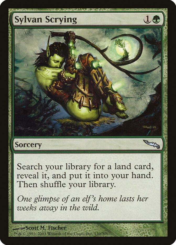 Sylvan Scrying 130 card from Mirrodin