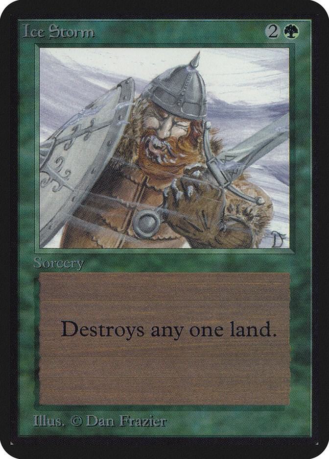 Ice Storm card from Alpha Edition