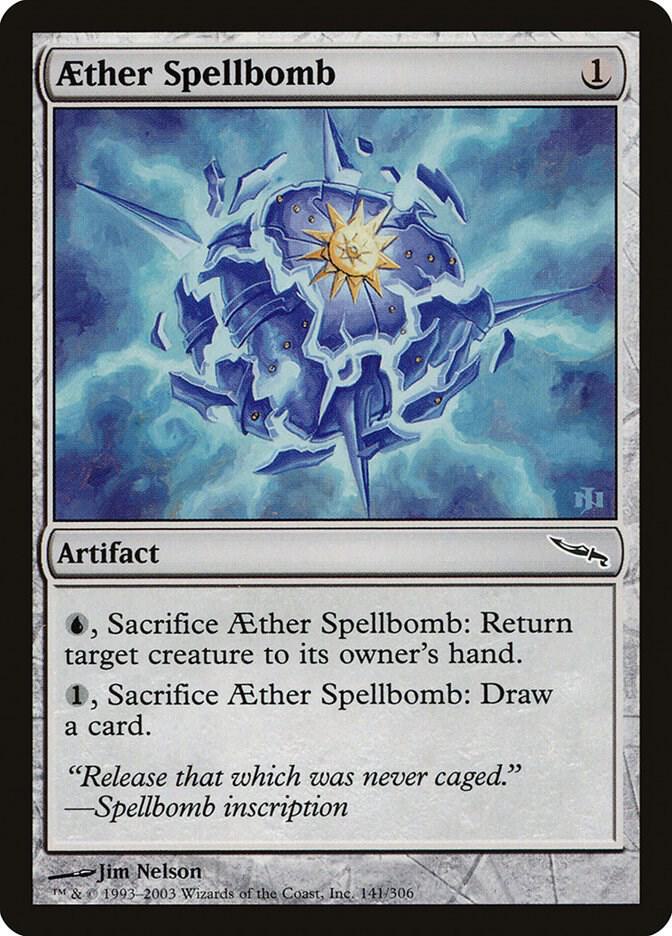 Aether Spellbomb 141 card from Mirrodin
