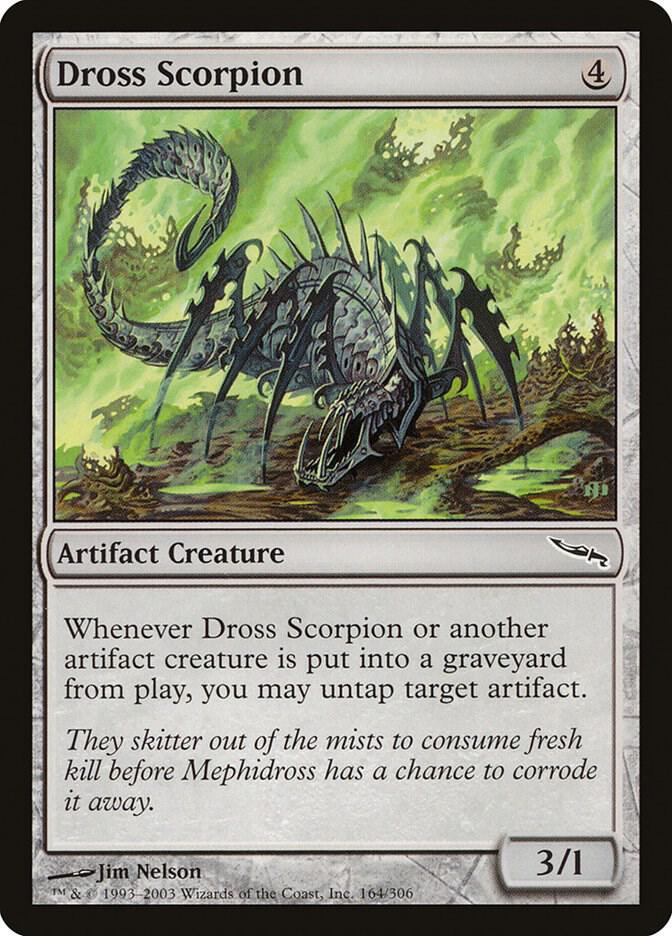 Dross Scorpion 164 card from Mirrodin