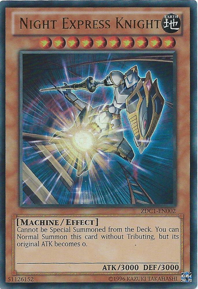 Night Express Knight ZDC1-EN002 card from Yu-Gi-Oh! ZEXAL World Duel Carnival Promos