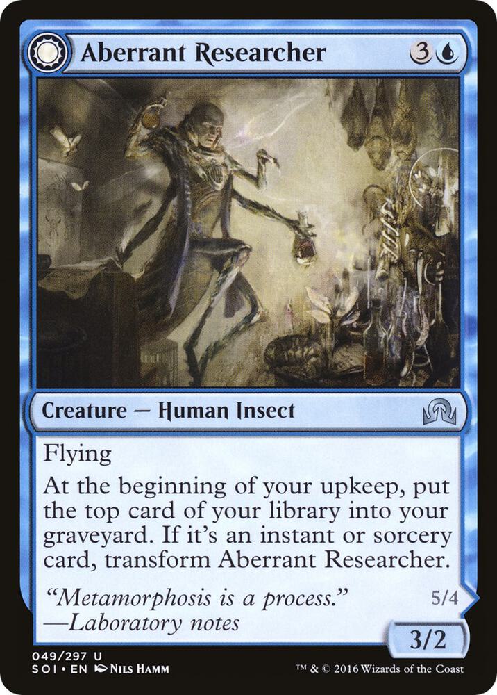 Aberrant Researcher 49 card from Shadows over Innistrad