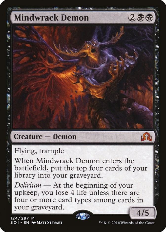Mindwrack Demon 124 card from Shadows over Innistrad