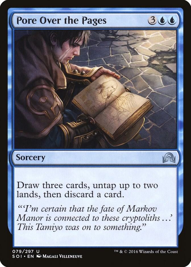 Pore Over the Pages 79 card from Shadows over Innistrad