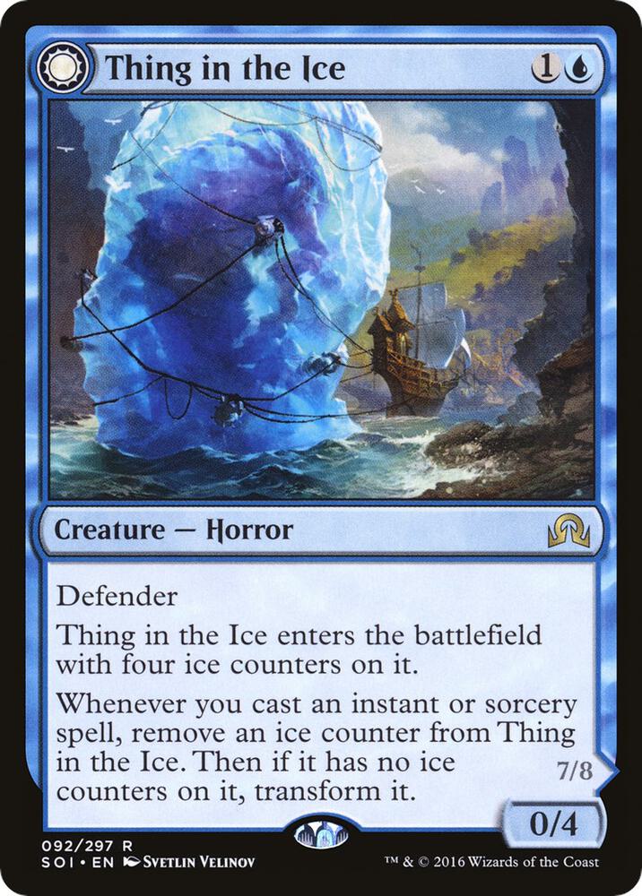 Thing in the Ice 92 card from Shadows over Innistrad