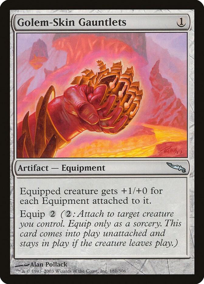 Golem-Skin Gauntlets 181 card from Mirrodin