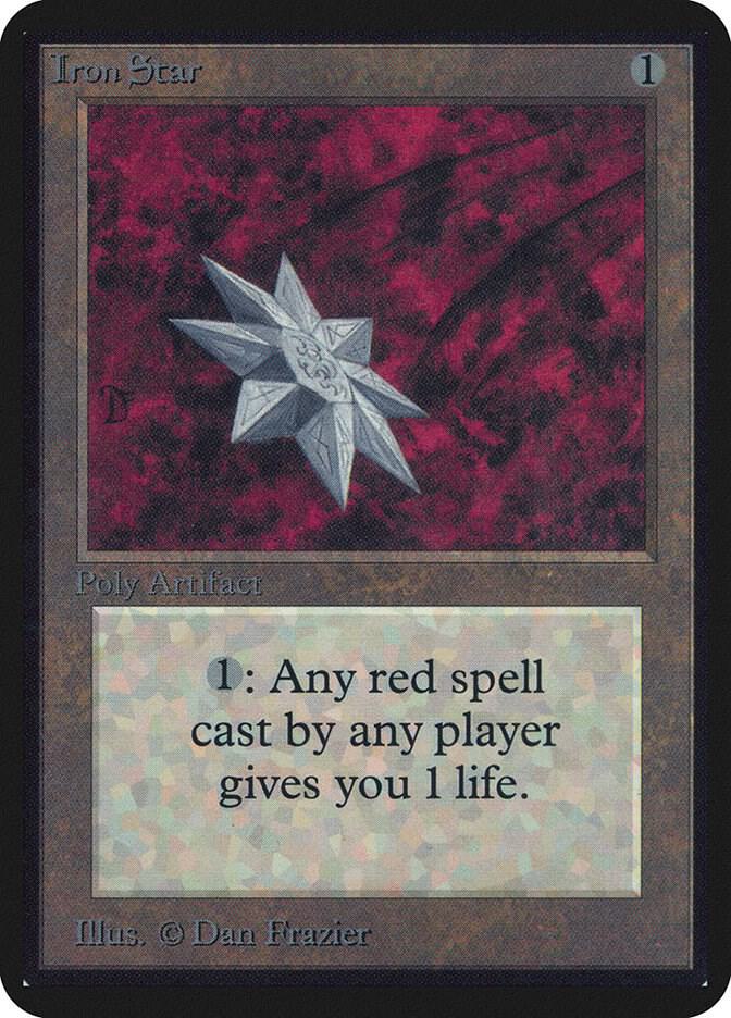 Iron Star card from Alpha Edition