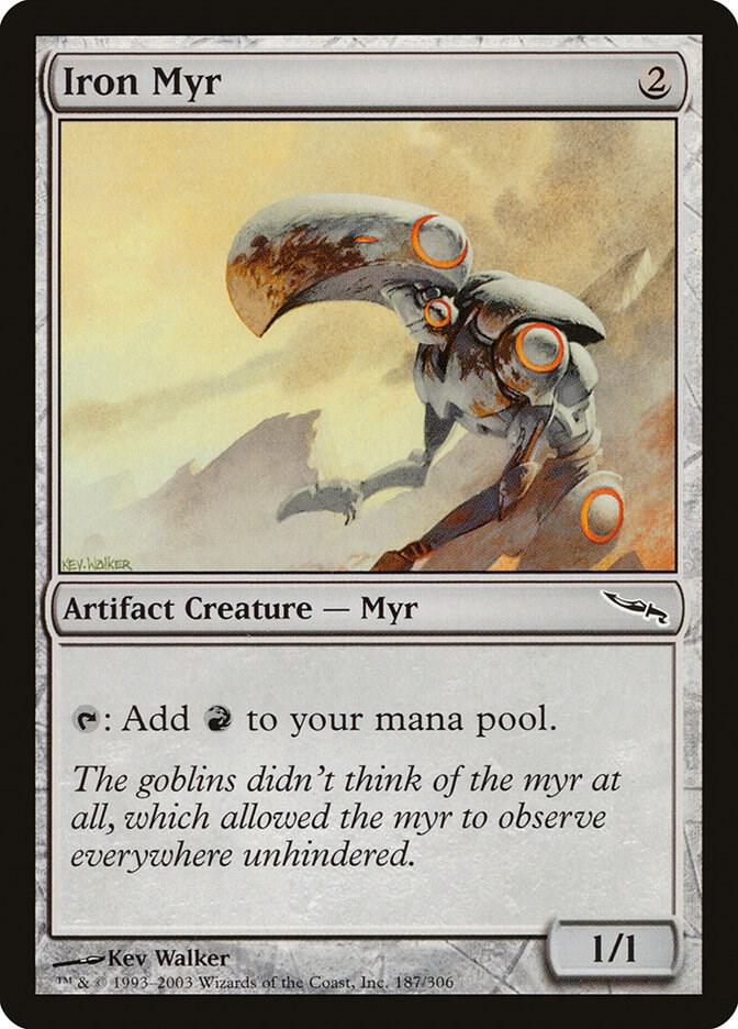 Iron Myr 187 card from Mirrodin
