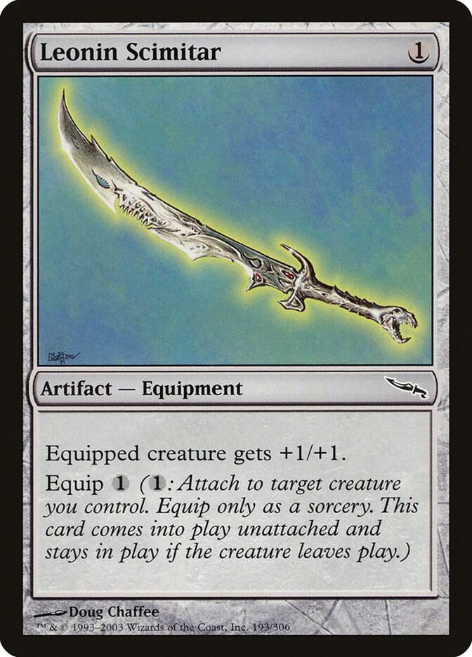 Leonin Scimitar 193 card from Mirrodin