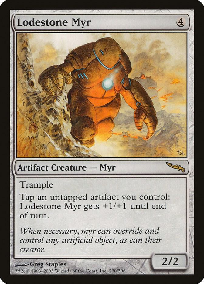 Lodestone Myr 200 card from Mirrodin