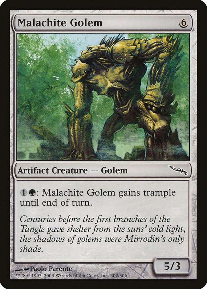 Malachite Golem 202 card from Mirrodin