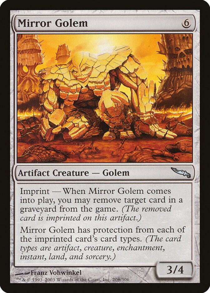 Mirror Golem 208 card from Mirrodin