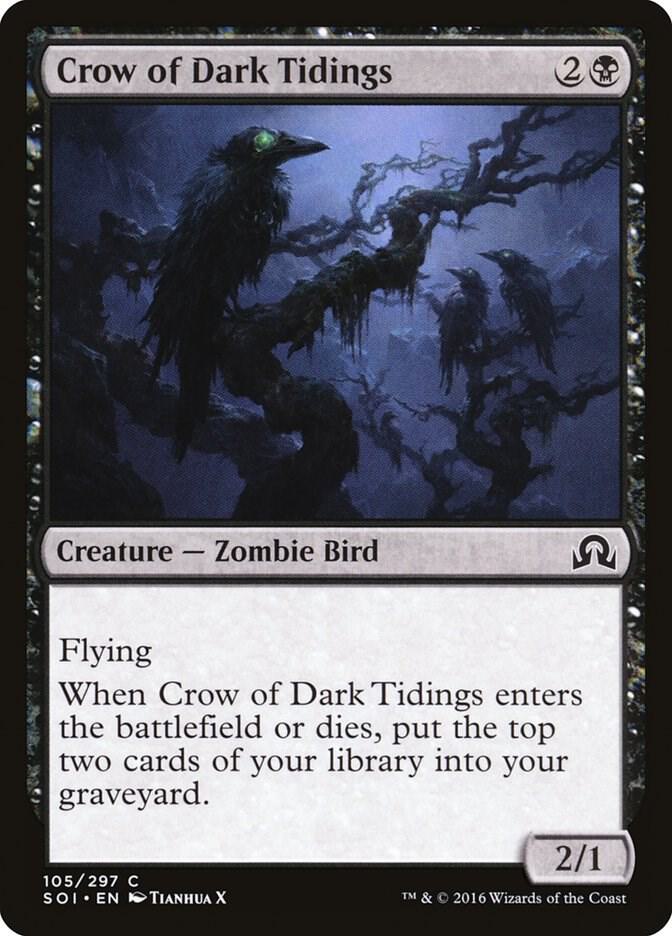 Crow of Dark Tidings 105 card from Shadows over Innistrad