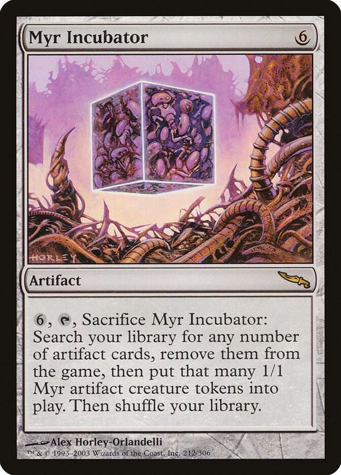 Myr Incubator 212 card from Mirrodin