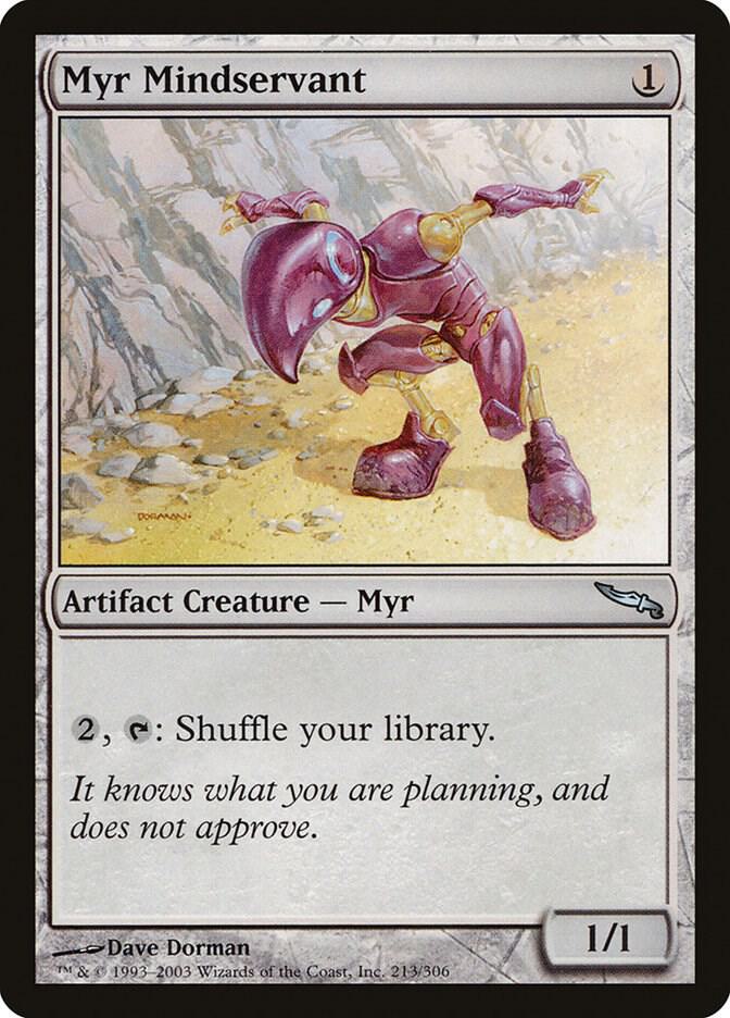 Myr Mindservant 213 card from Mirrodin