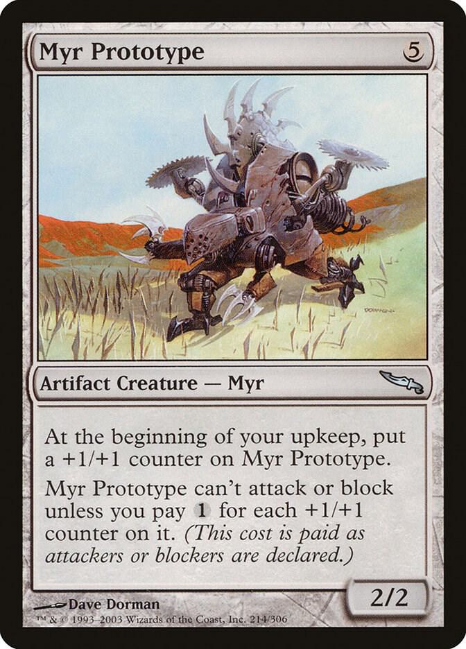 Myr Prototype 214 card from Mirrodin