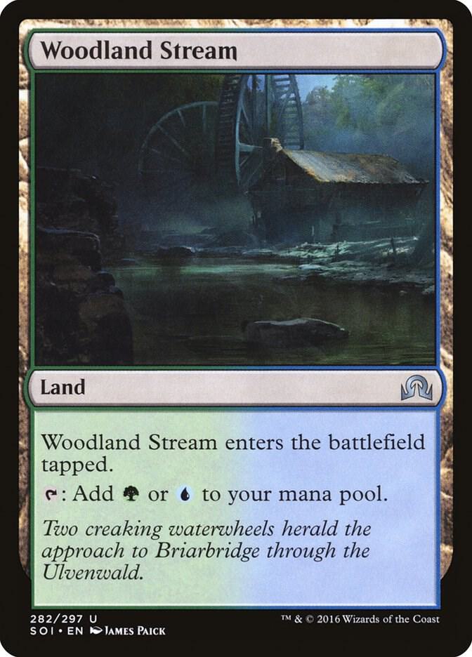 Woodland Stream 282 card from Shadows over Innistrad