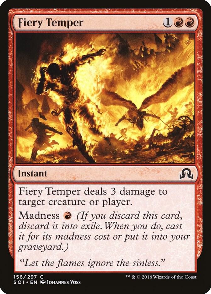 Fiery Temper 156 card from Shadows over Innistrad