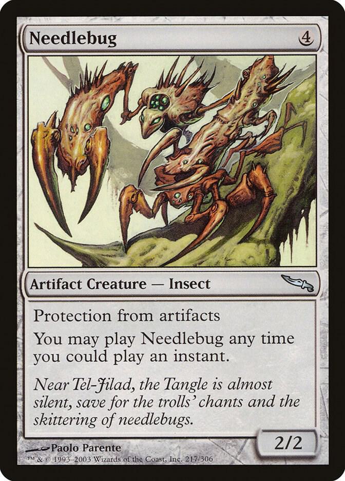 Needlebug 217 card from Mirrodin