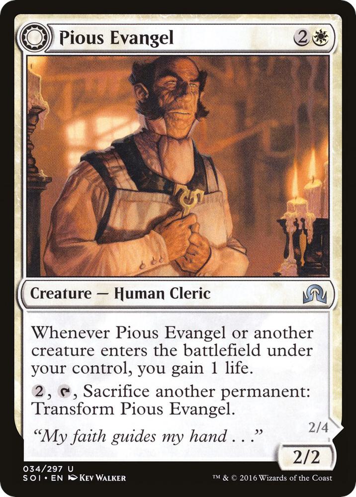 Pious Evangel 34 card from Shadows over Innistrad