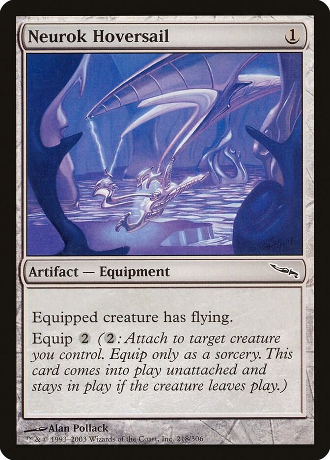 Neurok Hoversail 218 card from Mirrodin