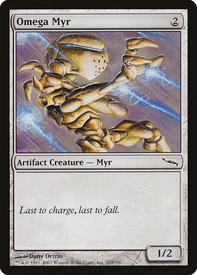 Omega Myr 223 card from Mirrodin