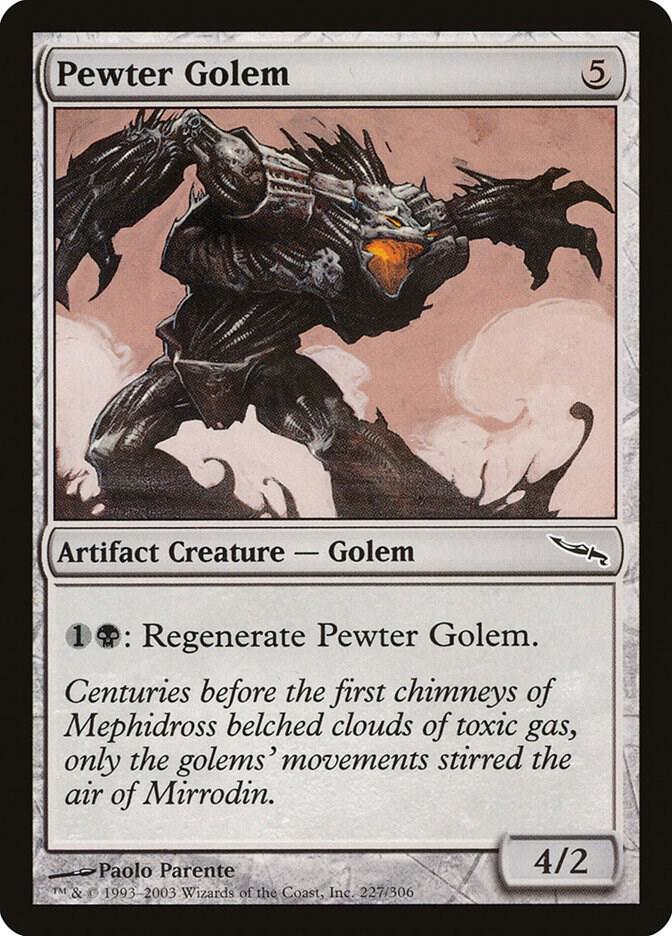 Pewter Golem 227 card from Mirrodin
