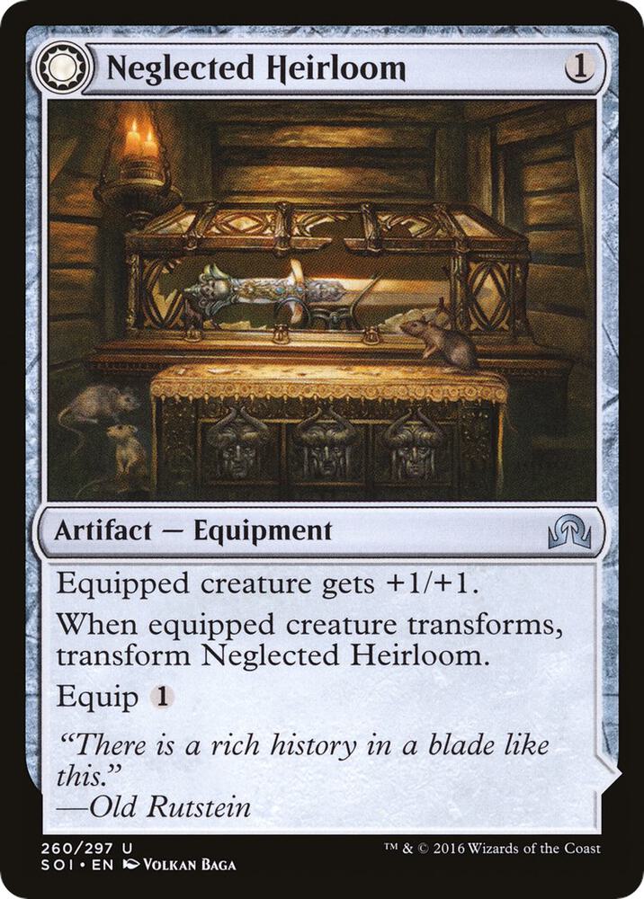 Neglected Heirloom 260 card from Shadows over Innistrad