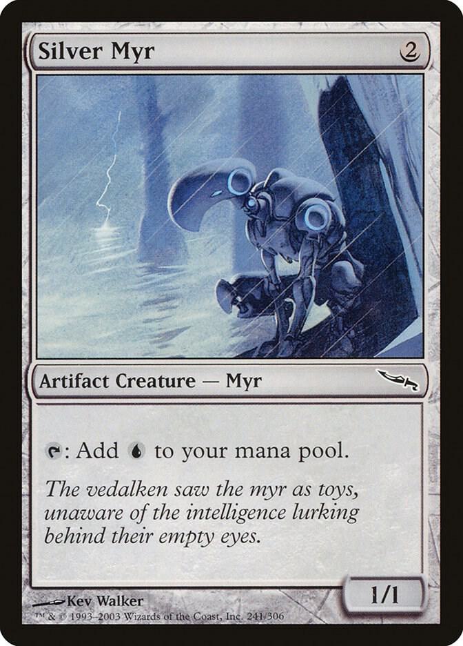 Silver Myr 241 card from Mirrodin