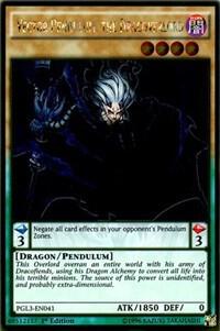 Vector Pendulum, the Dracoverlord PGL3-EN041 card from Premium Gold: Infinite Gold