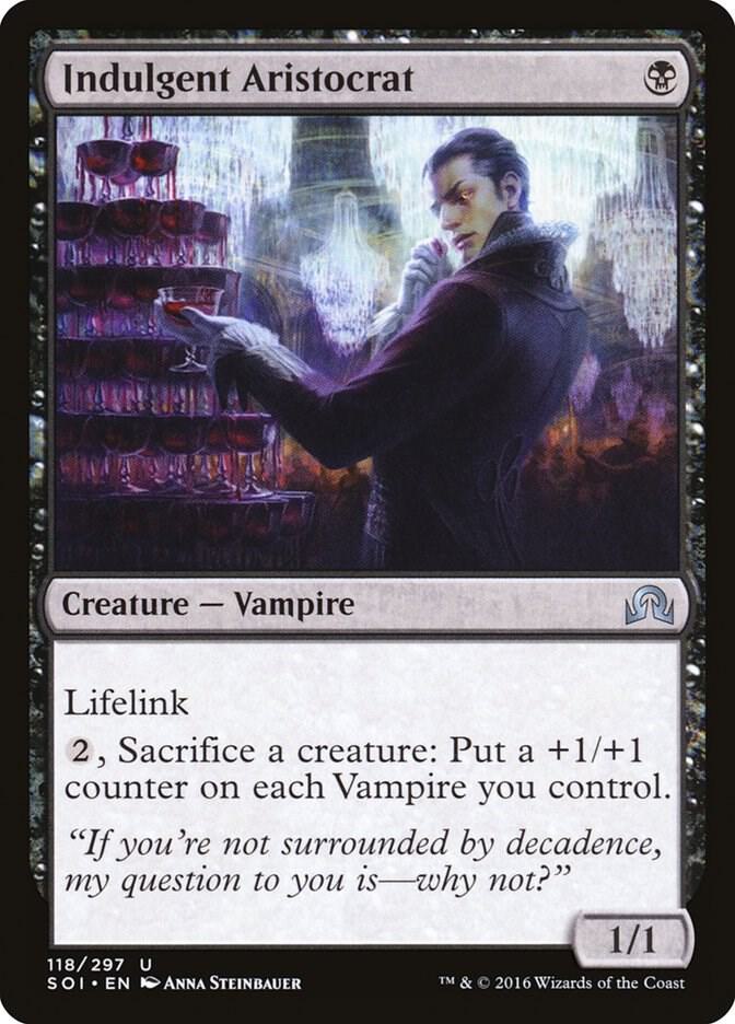 Indulgent Aristocrat 118 card from Shadows over Innistrad