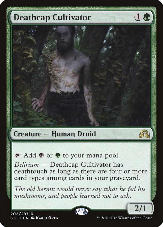 Deathcap Cultivator 202 card from Shadows over Innistrad