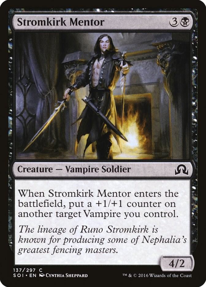 Stromkirk Mentor 137 card from Shadows over Innistrad