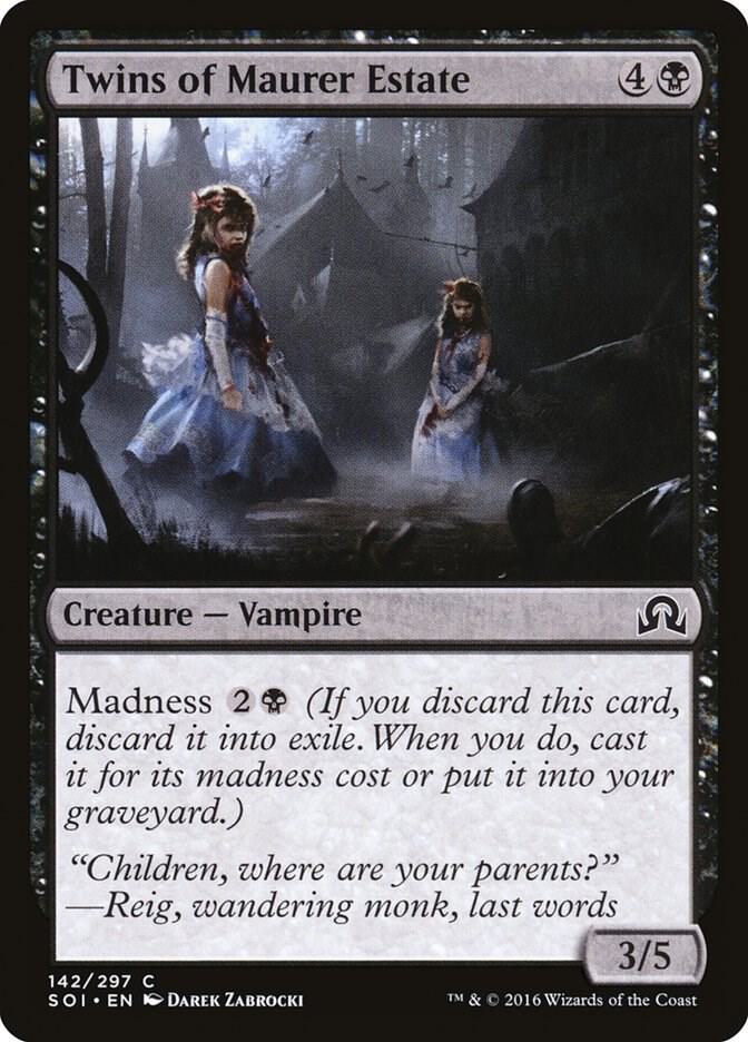 Twins of Maurer Estate 142 card from Shadows over Innistrad
