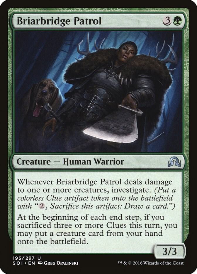 Briarbridge Patrol 195 card from Shadows over Innistrad