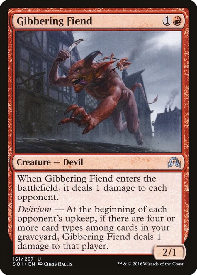 Gibbering Fiend 161 card from Shadows over Innistrad