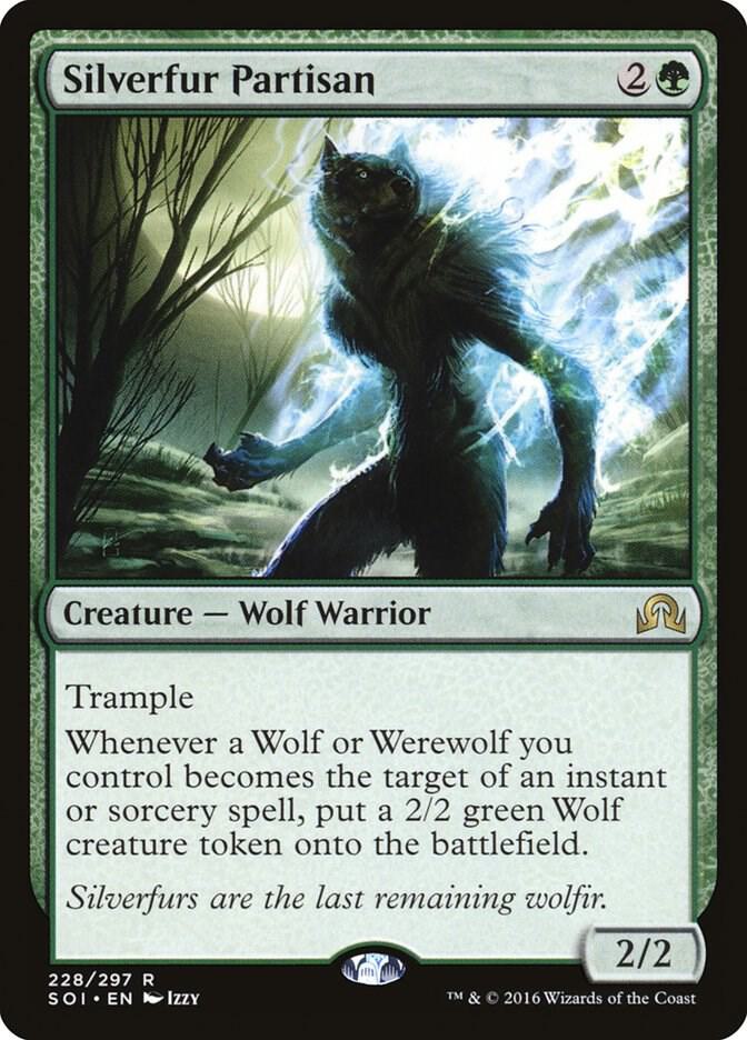 Silverfur Partisan 228 card from Shadows over Innistrad