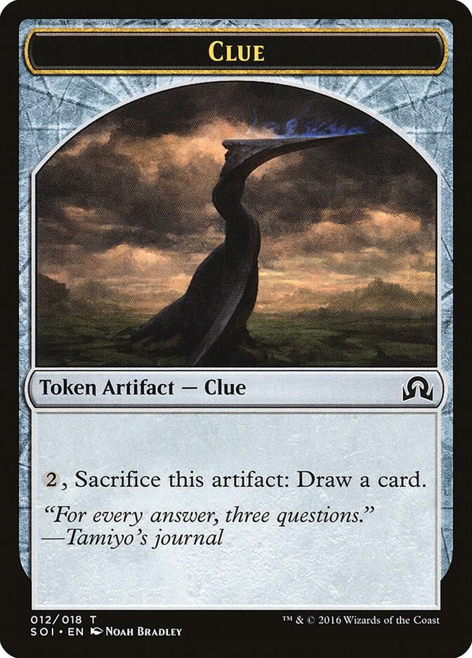 Clue Token 12 card from Shadows over Innistrad