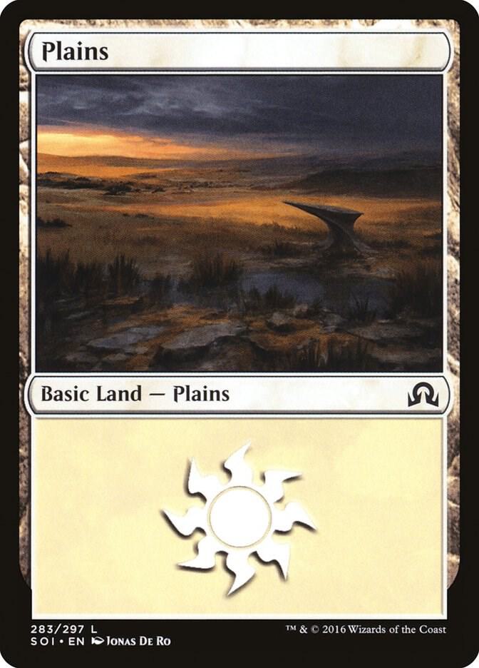 Plains 283 card from Shadows over Innistrad