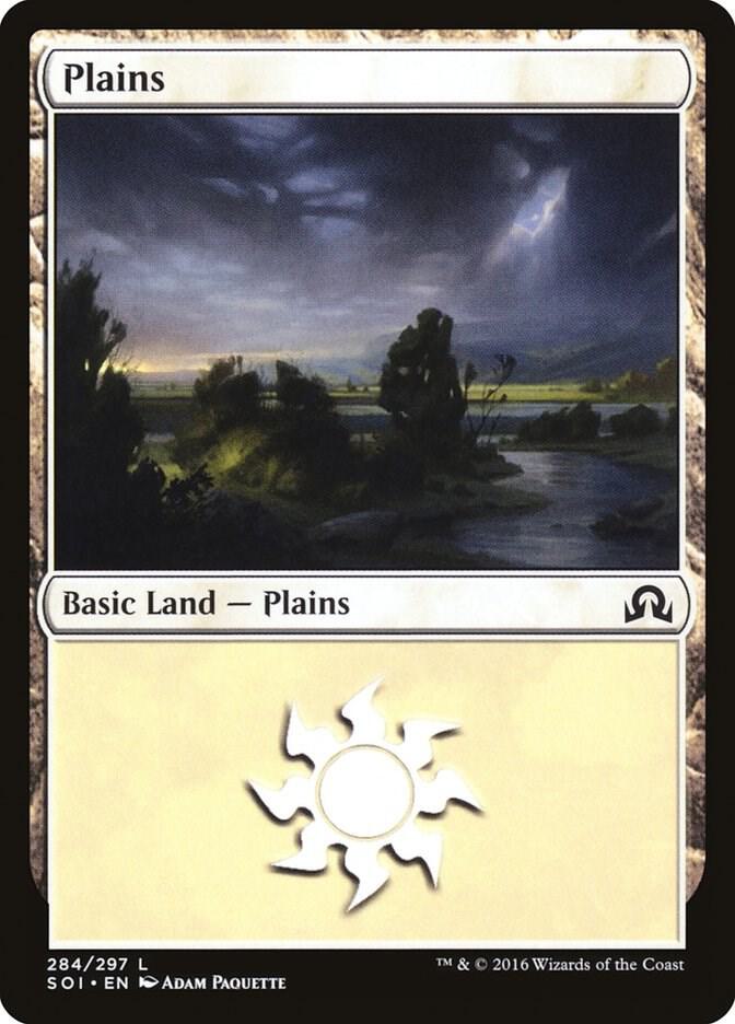 Plains 284 card from Shadows over Innistrad
