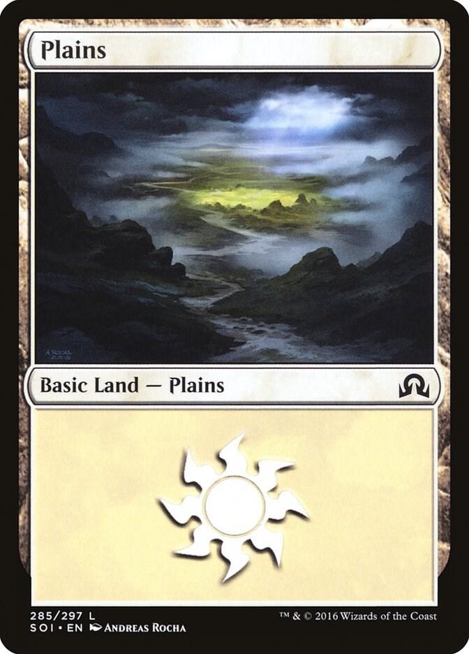 Plains 285 card from Shadows over Innistrad