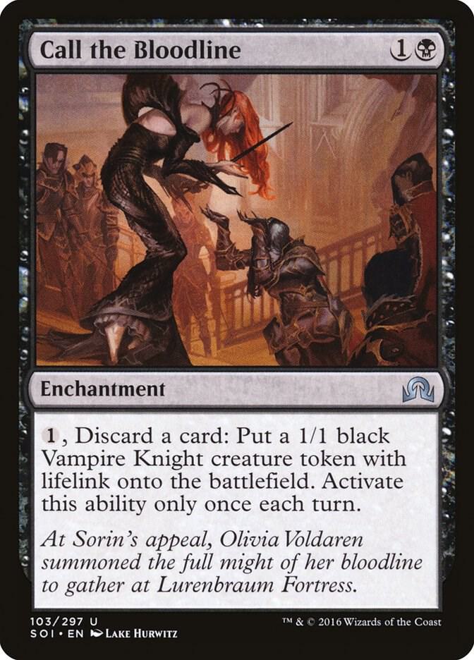 Call the Bloodline 103 card from Shadows over Innistrad
