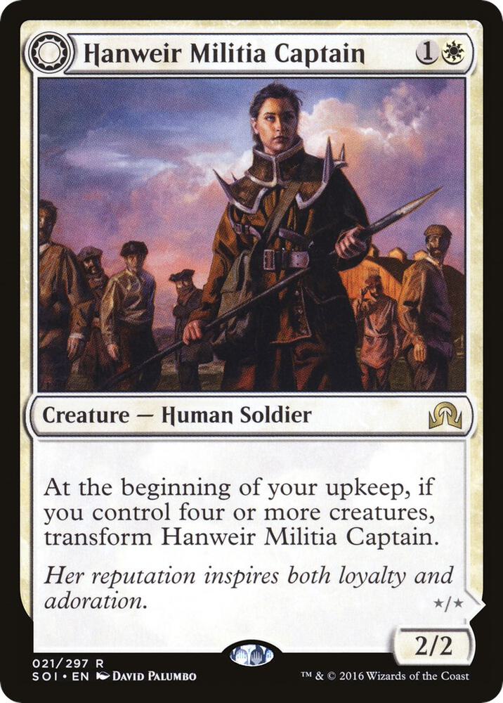 Hanweir Militia Captain 21 card from Shadows over Innistrad