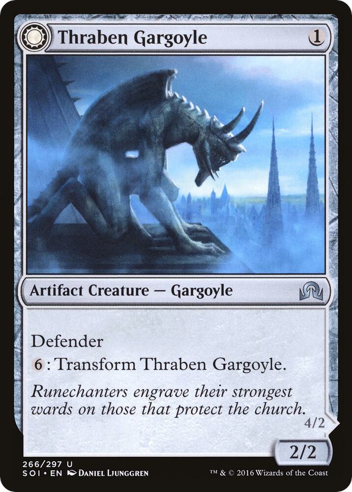 Thraben Gargoyle 266 card from Shadows over Innistrad