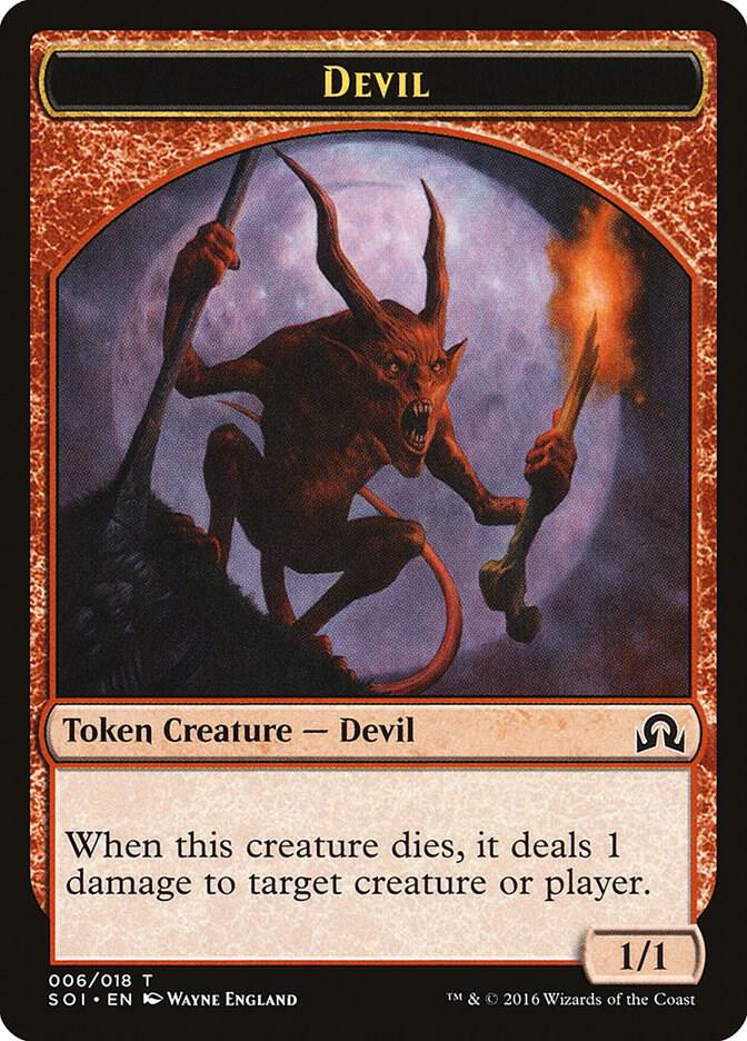 Devil Token 6 card from Shadows over Innistrad