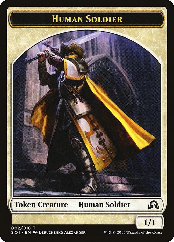 Human Soldier Token 2 card from Shadows over Innistrad