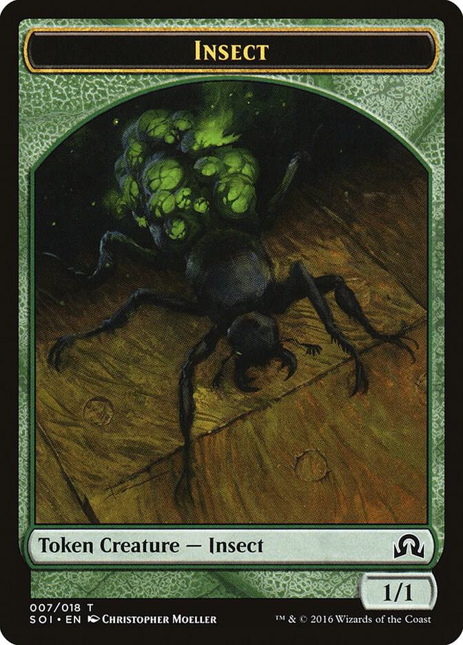 Insect Token 7 card from Shadows over Innistrad